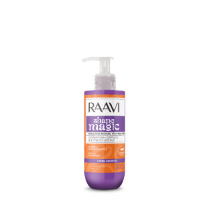 Raavi Shape Magic 200 g, creme corporal com cafeína pura e extratos vegetais, auxilia na firmeza da pele e redução de medidas.
