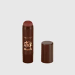 Blush stick Vizzela para o natal, em tom marrom avermelhado, com embalagem prática e acabamento natural.