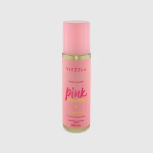 Body Splash Pink Vanilla Vizzela para o natal, com embalagem rosa e proposta leve e confortável para o dia a dia.