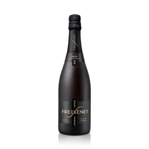 Cava Freixenet Cordon Negro Brut para o natal, com garrafa preta icônica e proposta clássica para celebrações.