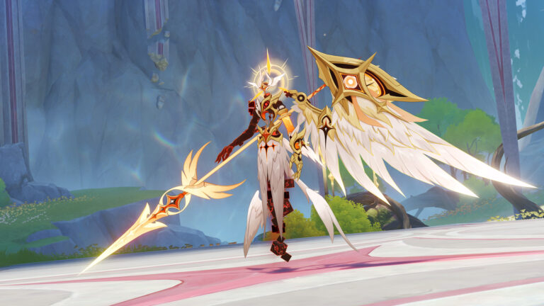 Evento noturno de Genshin Impact com cenário inspirado em Inazuma, lanternas acesas, templo iluminado e ambiente festivo tradicional.