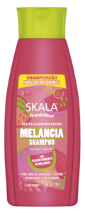 Shampoo Skala Frutástica Melancia 600ml para revitalização dos cachos, com óleo de semente de melancia.