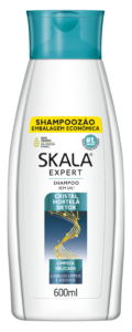 Shampoo Skala Expert Cristal Hortelã Detox 600ml com limpeza delicada e ação refrescante para cabelos oleosos.
