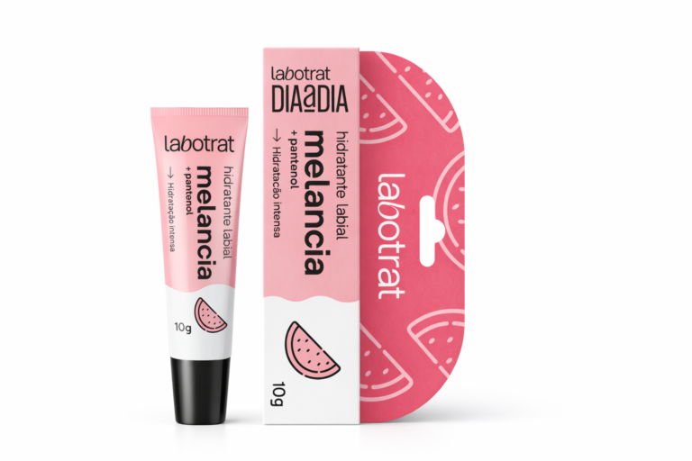 Hidratante labial melancia labotrat dia a dia 10g com pantenol e hidratação intensa para cuidado diário dos lábios