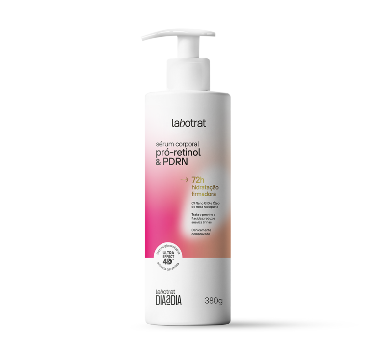 Labotrat sérum corporal pró-retinol & PDRN 380g com ação firmadora e hidratação intensa.