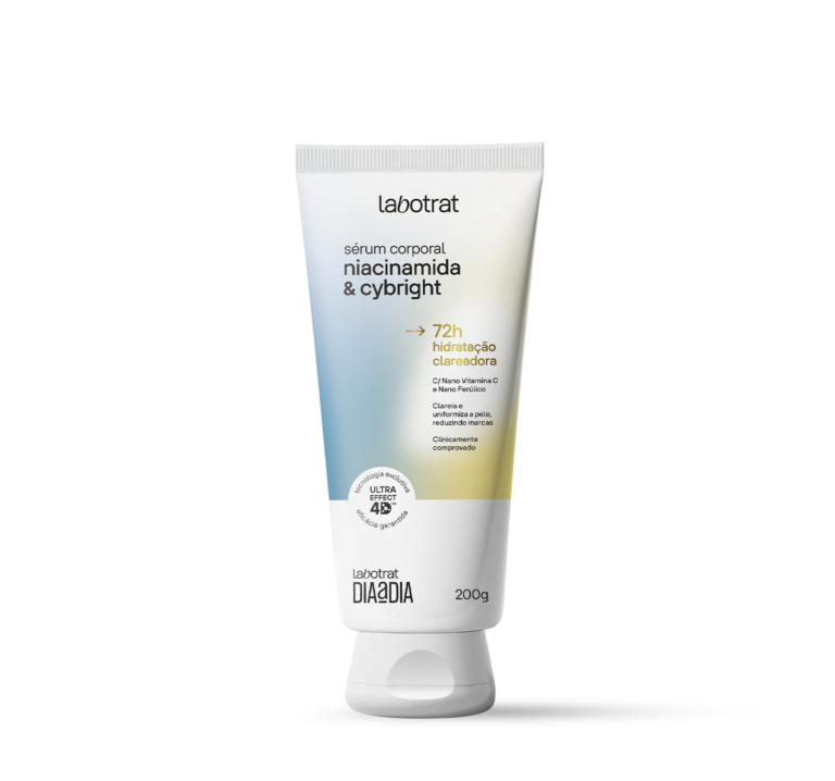 Labotrat sérum corporal niacinamida & cybright 200g com hidratação clareadora e textura leve.