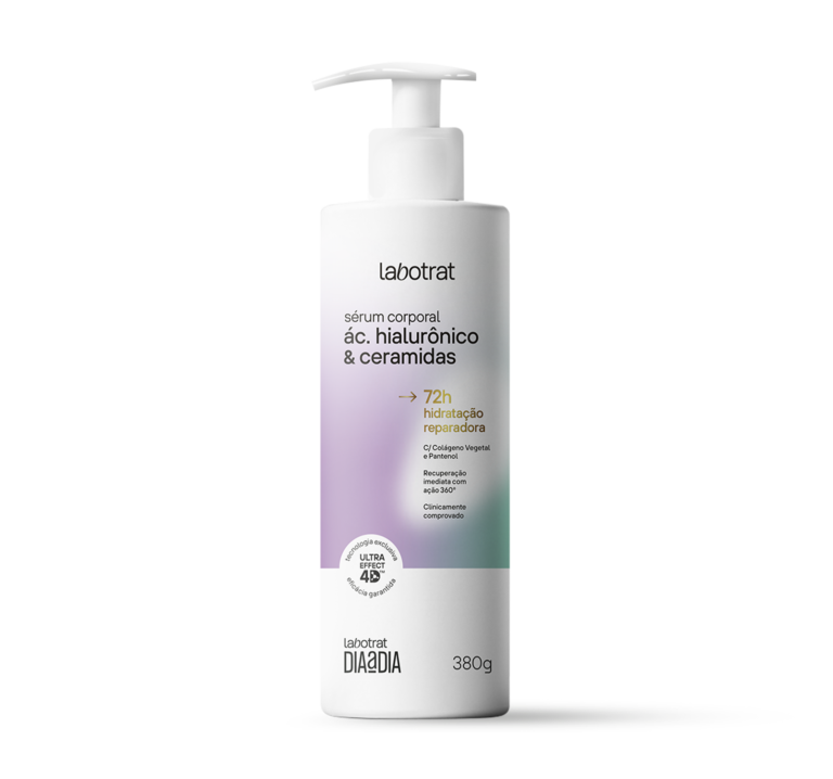 Labotrat sérum corporal ácido hialurônico & ceramidas 380g com hidratação reparadora prolongada.