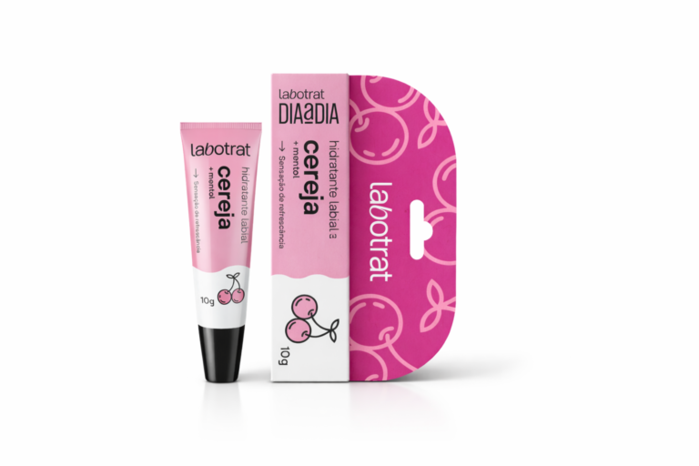 Hidratante labial cereja labotrat dia a dia 10g com ação refrescante e hidratação intensa para lábios ressecados