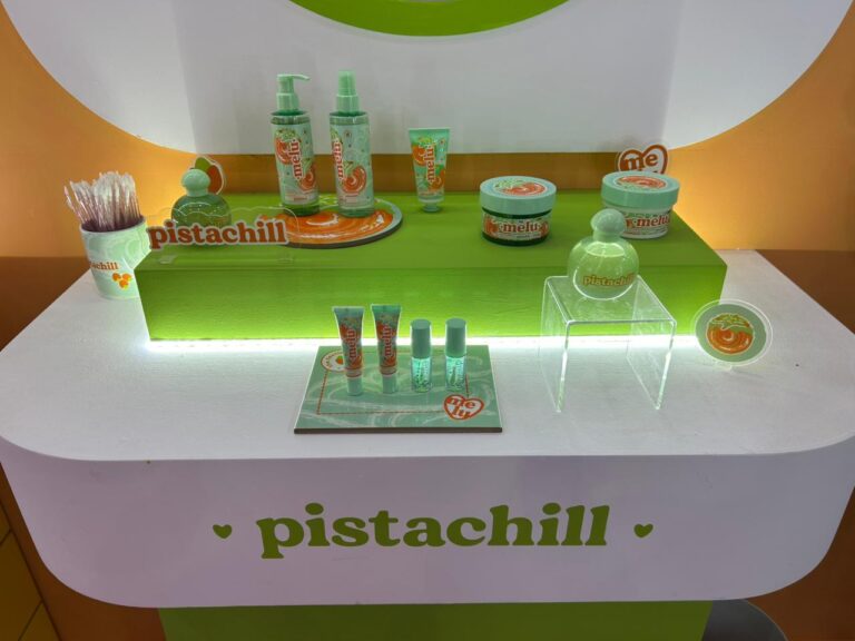 Coleção Melu Pistachill destaca produtos corporais e fragrâncias inspirados em pistache.