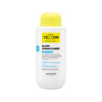 Embalagem do Yellow Glow Conditioner Hydra Care, condicionador hidratante que promove maciez, alinhamento dos fios e brilho luminoso sem pesar.