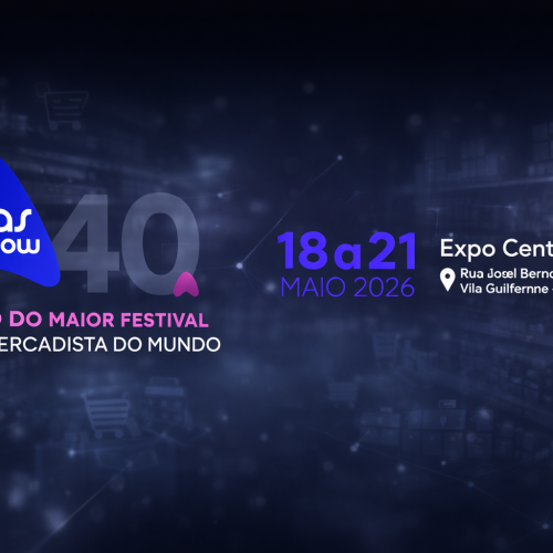 Banner promocional da APAS Show 2026 com logo do evento, indicação da 40ª edição, datas de 18 a 21 de maio e local Expo Center Norte em São Paulo.